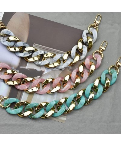 Bag Strap， Top Handle Stripe Chain Phone Case Chains Plastic Lady Handbag Straps Plastic Chain (Color : Shell) Turqoise $18.9...