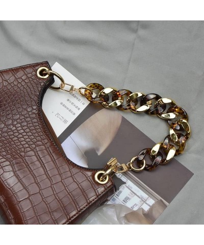 Bag Strap， Top Handle Stripe Chain Phone Case Chains Plastic Lady Handbag Straps Plastic Chain (Color : Shell) Turqoise $18.9...