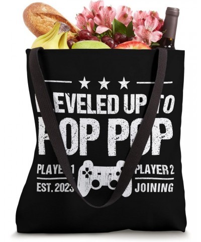 I Leveled Up To Pop Pop Est 2023 Funny New Dad Gamer Vintage Tote Bag $12.50 Totes