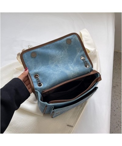 Shoulder Bag for Women Solid Color Crossbody Bags Fashion Design Chain Small Handbags and Purse 10*7*4inch Dark Blue $44.03 S...