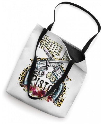 Leopard Floral Hotter Than A 2 Dollar Pistol Western Cowboy Tote Bag $10.78 Totes