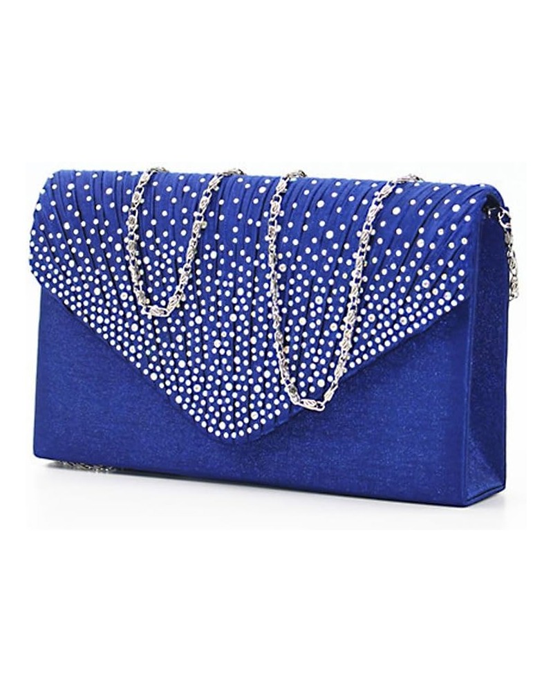 New Ladies Evening Handbags Bridal Wedding Bag Handbag Royal Blue $10.43 Evening Bags