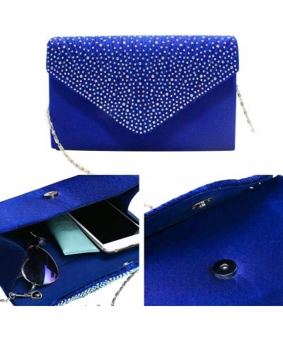 New Ladies Evening Handbags Bridal Wedding Bag Handbag Royal Blue $10.43 Evening Bags