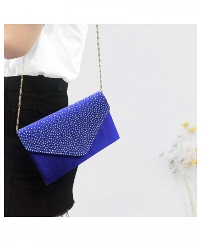 New Ladies Evening Handbags Bridal Wedding Bag Handbag Royal Blue $10.43 Evening Bags