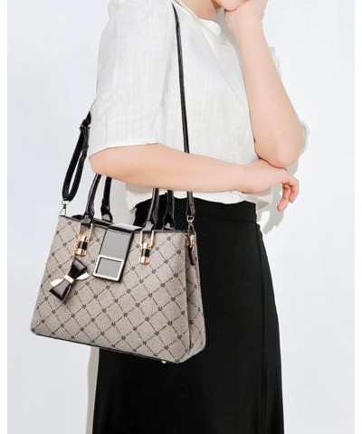 Womens Casual Handbag PU Leather Basic Crossbody Purses Hot Pink F Gray+coffee $23.36 Totes