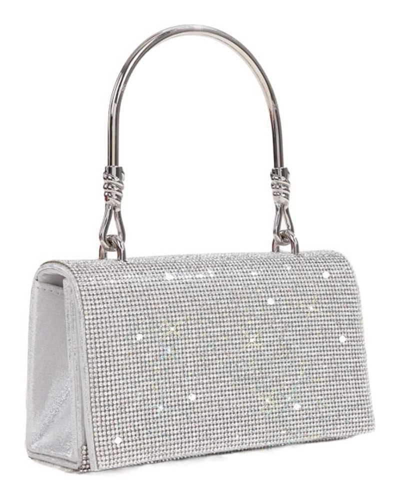 Women's Evening Bag Silver Rhinestone Party Clutches Wedding Purses Cocktail Prom Handbags Silver $16.79 Evening Bags