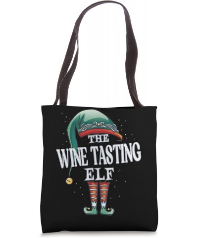 Wine Tasting Elf Christmas Group Xmas Pajama Party Tote Bag $12.20 Totes