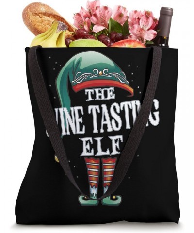 Wine Tasting Elf Christmas Group Xmas Pajama Party Tote Bag $12.20 Totes