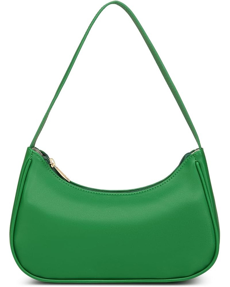 Shoulder Bags for Women Vegan Leather Hobo Sling Tote Handbag Retro Clutch Purse with Zipper Closure Green $10.12 Totes