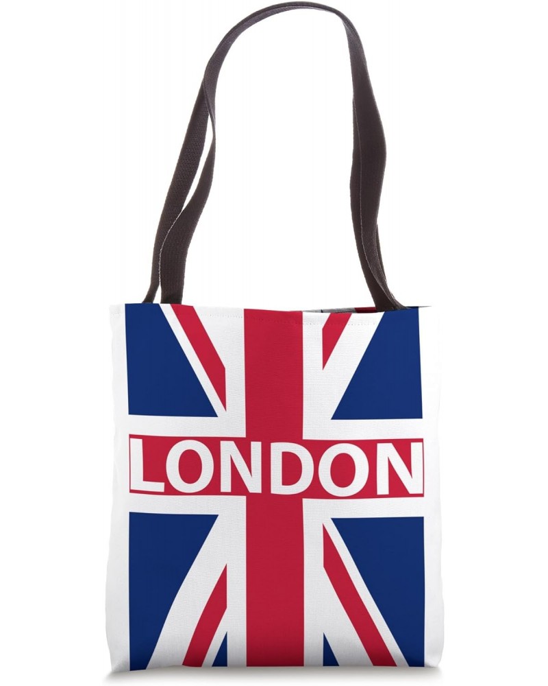 I Love London, Cool London Vibes with UK Flag Graphic Design Tote Bag $9.66 Totes