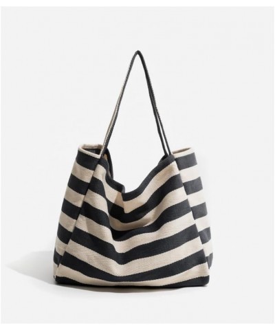 Stripe Tote Hobo Bag Women Handbag Large Capacity Tote Shoulder Bag Casual Crossbody Bag Gift for Women Navy $15.39 Totes