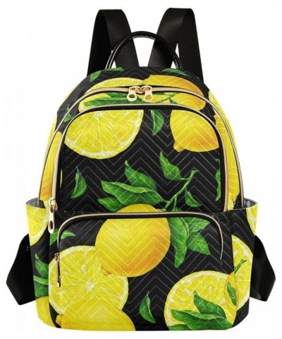 Yellow Lemon Backpack Purse for Women Small Mini Women's Fashion Backpack with Strap Handbag Lady Purse,M Medium $15.75 Backp...