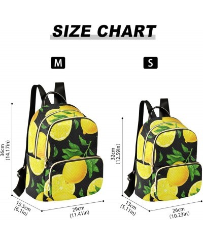 Yellow Lemon Backpack Purse for Women Small Mini Women's Fashion Backpack with Strap Handbag Lady Purse,M Medium $15.75 Backp...