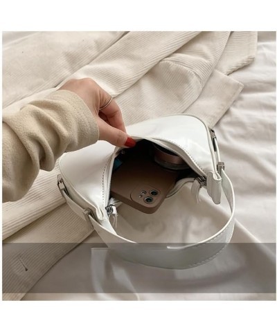 Womens Crescent Shoulder Bag Retro Y2k Small Hobo Handbag Vintage Purse Clutch Bag Trendy Underarm Purse White $13.91 Hobo Bags