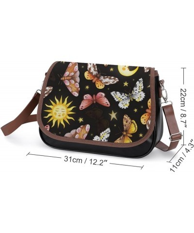 Women's Leather Crossbody Bags Casual Waterproof Shoulder Handbag Color179 $17.10 Satchels