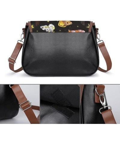 Women's Leather Crossbody Bags Casual Waterproof Shoulder Handbag Color179 $17.10 Satchels