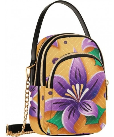 Mardi Gras Flower Small Crossbody Bags for Women Cell Phone Shoulder Purse Handbags Wallet 21217897 $11.48 Crossbody Bags