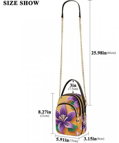 Mardi Gras Flower Small Crossbody Bags for Women Cell Phone Shoulder Purse Handbags Wallet 21217897 $11.48 Crossbody Bags