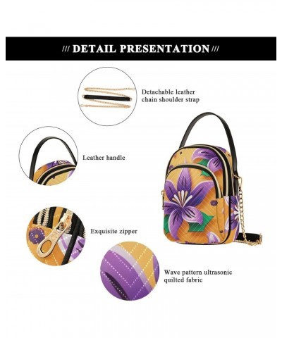 Mardi Gras Flower Small Crossbody Bags for Women Cell Phone Shoulder Purse Handbags Wallet 21217897 $11.48 Crossbody Bags