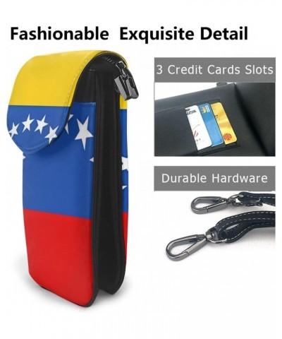 women Small Cell Phone Purse Flag of Venezuela picture Soft, durable and waterproof PU leather Convenient for daily use and t...