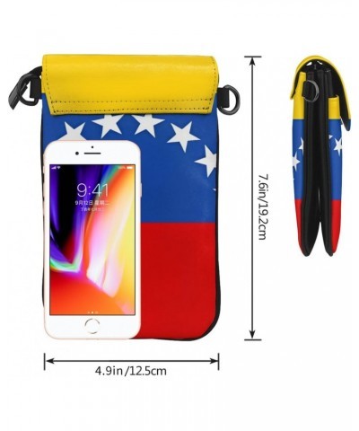 women Small Cell Phone Purse Flag of Venezuela picture Soft, durable and waterproof PU leather Convenient for daily use and t...