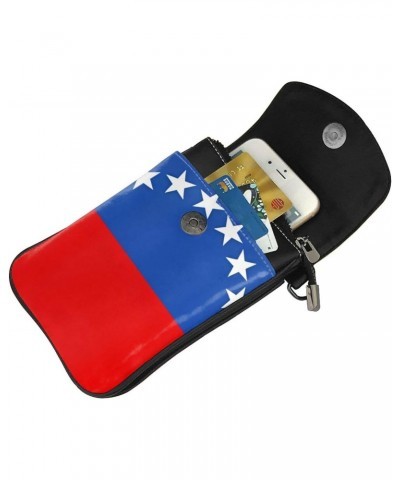 women Small Cell Phone Purse Flag of Venezuela picture Soft, durable and waterproof PU leather Convenient for daily use and t...