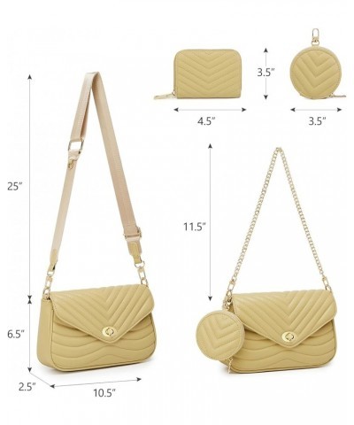 Quilted Crossbody Bags for women Designer Shoulder Handbags Small Purse A7-taffy $15.29 Crossbody Bags