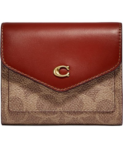 Coach Color-block Coated Canvas Signature Wyn Small Wallet, B4/Tan Rust, One Size One Size B4/Tan Rust $65.00 Wallets