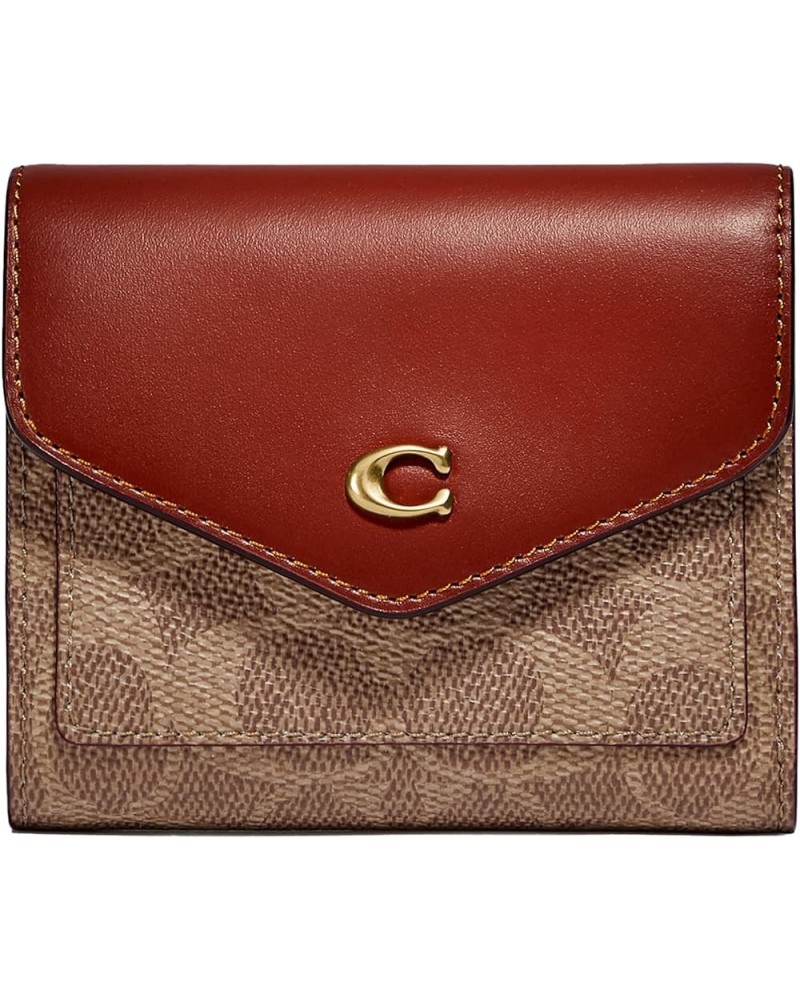 Coach Color-block Coated Canvas Signature Wyn Small Wallet, B4/Tan Rust, One Size One Size B4/Tan Rust $65.00 Wallets