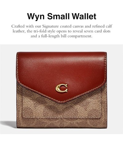 Coach Color-block Coated Canvas Signature Wyn Small Wallet, B4/Tan Rust, One Size One Size B4/Tan Rust $65.00 Wallets