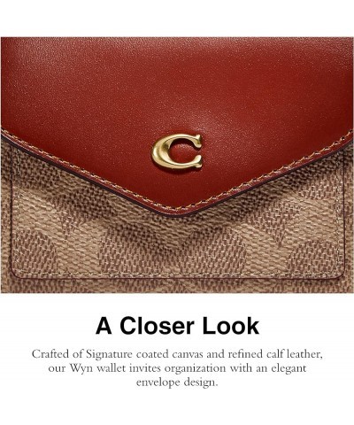 Coach Color-block Coated Canvas Signature Wyn Small Wallet, B4/Tan Rust, One Size One Size B4/Tan Rust $65.00 Wallets