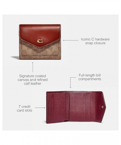 Coach Color-block Coated Canvas Signature Wyn Small Wallet, B4/Tan Rust, One Size One Size B4/Tan Rust $65.00 Wallets