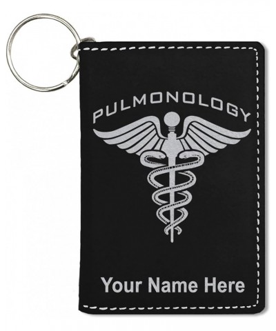 ID Holder Wallet, Pulmonology, Personalized Engraving Included (Teal) Black with Silver $13.44 Wallets