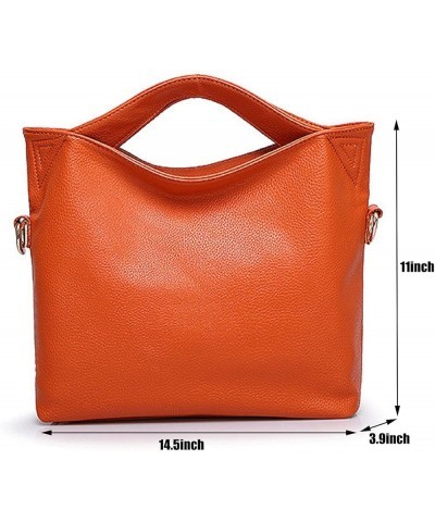 Top-Handle Bags Gifts Women's Shoulder Handbags Medium Bucket Bag for Women Crossbody Bags Orange $21.82 Shoulder Bags