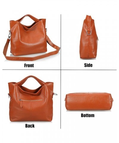 Top-Handle Bags Gifts Women's Shoulder Handbags Medium Bucket Bag for Women Crossbody Bags Orange $21.82 Shoulder Bags