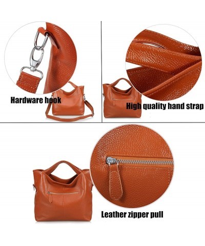 Top-Handle Bags Gifts Women's Shoulder Handbags Medium Bucket Bag for Women Crossbody Bags Orange $21.82 Shoulder Bags