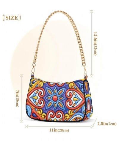 Shoulder Bag Handbags Womens Tote Satchel Bags Beautiful Ethnic Pattern Clutch Purses for Women $16.19 Satchels