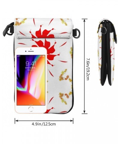 women Small Cell Phone Purse Spinning dumplings pattern Soft, durable and waterproof PU leather Convenient for daily use and ...