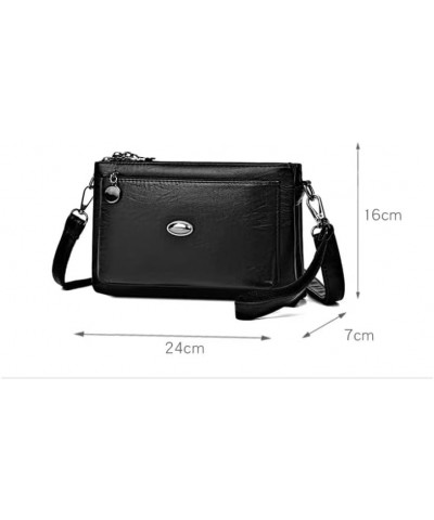 Women's PU Leather Handbag with Zipper and Detachable Wristlet Strap, Crossbody Bag for Ladies Black $14.99 Crossbody Bags