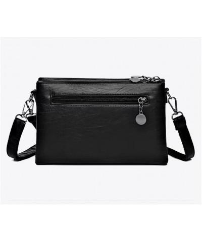 Women's PU Leather Handbag with Zipper and Detachable Wristlet Strap, Crossbody Bag for Ladies Black $14.99 Crossbody Bags