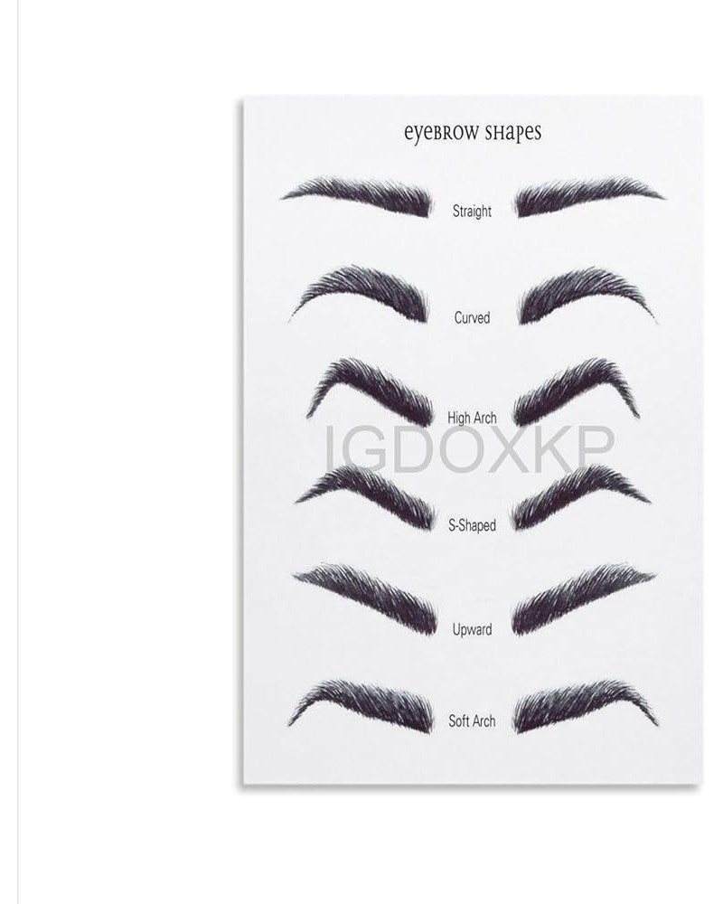 Eyebrow Beauty Poster Eyebrow Shape Guide Chart Poster Beauty Salon Art Aesthetic Poster (3) Canvas Poster Wall Art Decor Pri...