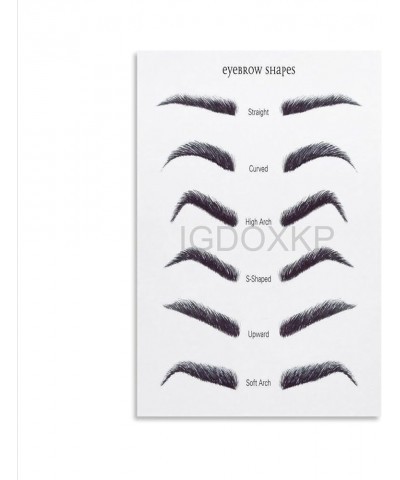 Eyebrow Beauty Poster Eyebrow Shape Guide Chart Poster Beauty Salon Art Aesthetic Poster (3) Canvas Poster Wall Art Decor Pri...