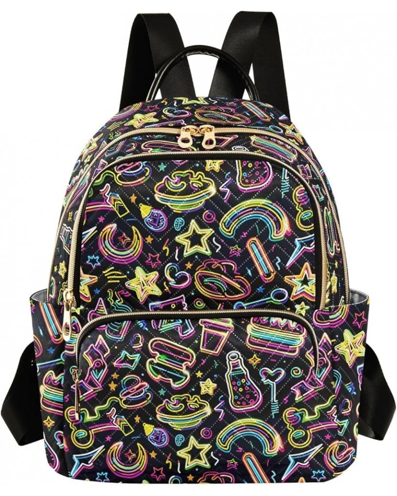 American Neon Food Fashion Backpack Purse for Women, Casual Daypacks, Ladies Gift for Traveling Hiking Multicolor Medium $17....