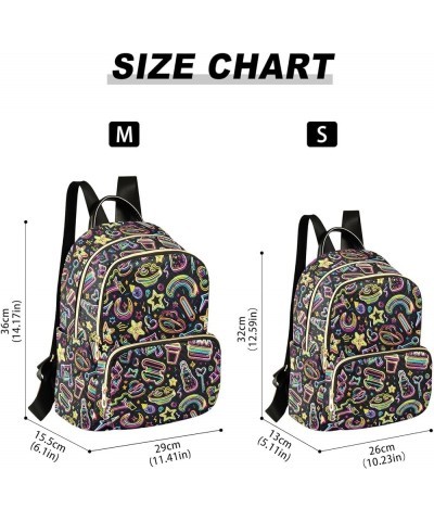 American Neon Food Fashion Backpack Purse for Women, Casual Daypacks, Ladies Gift for Traveling Hiking Multicolor Medium $17....