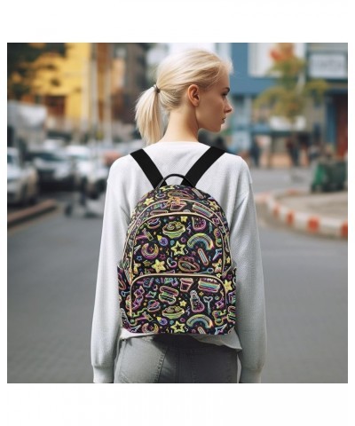 American Neon Food Fashion Backpack Purse for Women, Casual Daypacks, Ladies Gift for Traveling Hiking Multicolor Medium $17....