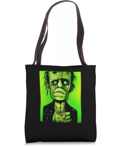 Creepy Halloween Frankenstein Monster Face Tote Bag $15.37 Totes