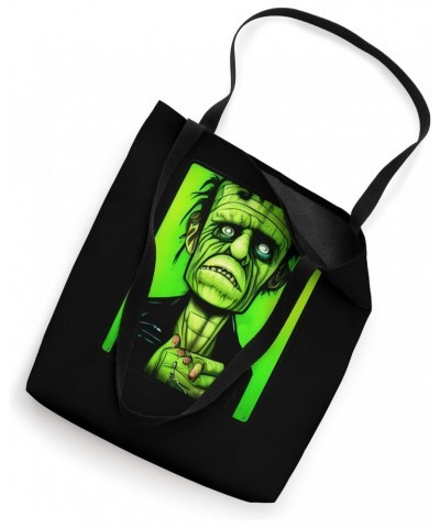 Creepy Halloween Frankenstein Monster Face Tote Bag $15.37 Totes