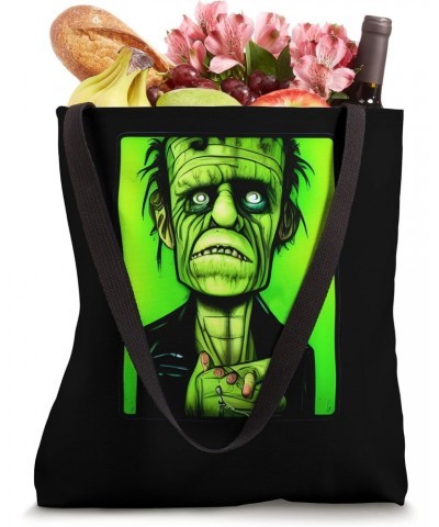 Creepy Halloween Frankenstein Monster Face Tote Bag $15.37 Totes