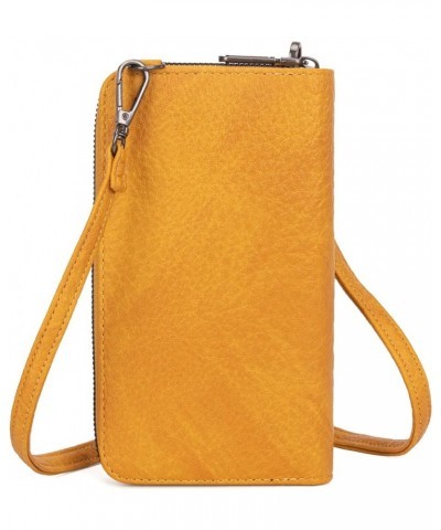 Sling Bag for Women Trendy Leather Crossbody Packs WG148-204 Yellow $13.33 Crossbody Bags