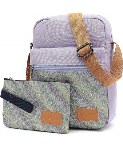 Girls Crossbody Purses for Kids 2 PCS Cross Body Bag Women Messenger Bag Girls Canvas Bag Cross Body Purse Set Sd12-purple $1...